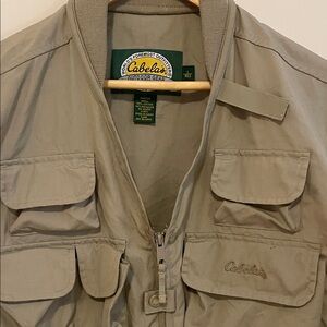 Cabela's Tan Outdoor Utility Vest with Multiple Pockets